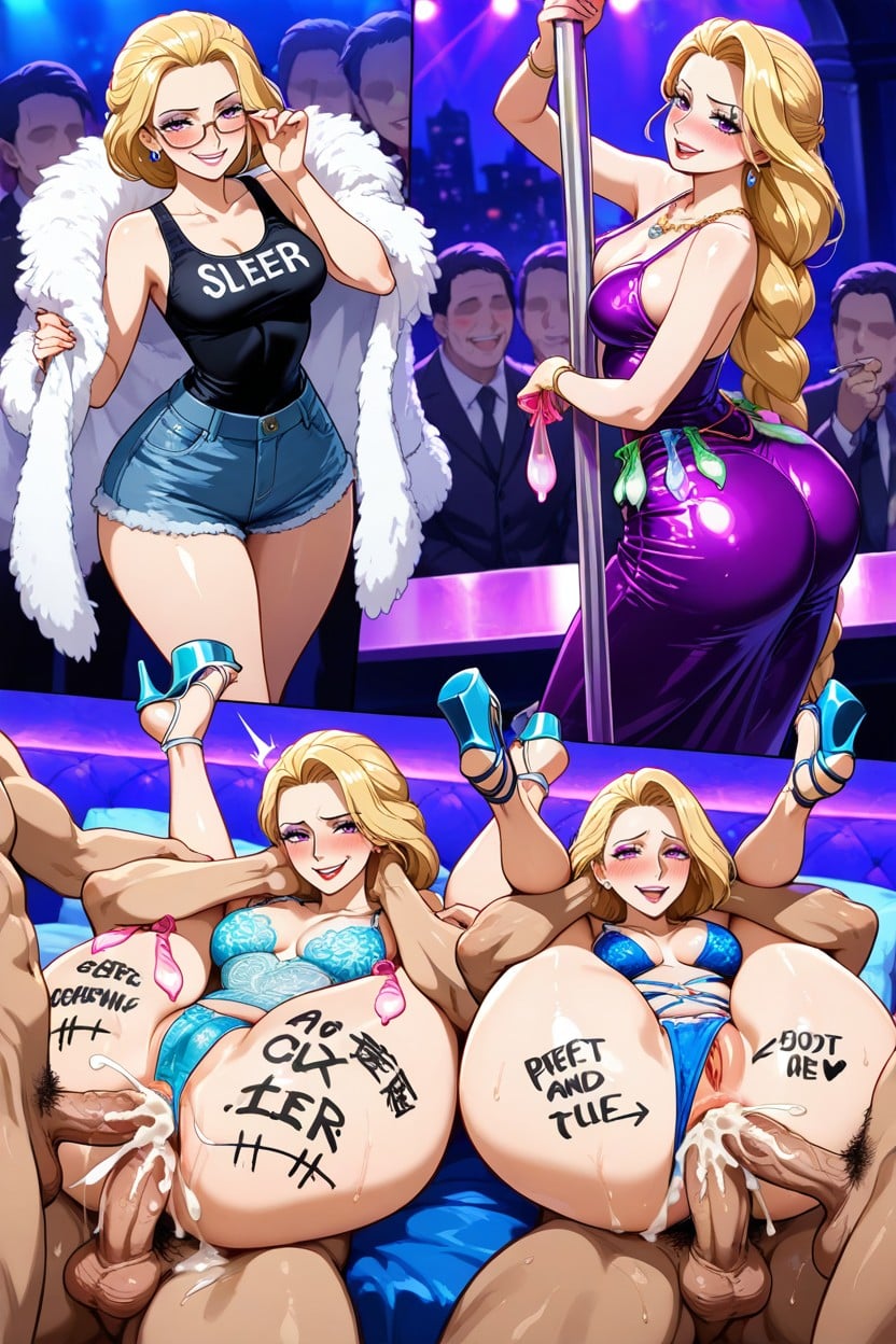 Horny, Bubble Butt, Side View AI Porn