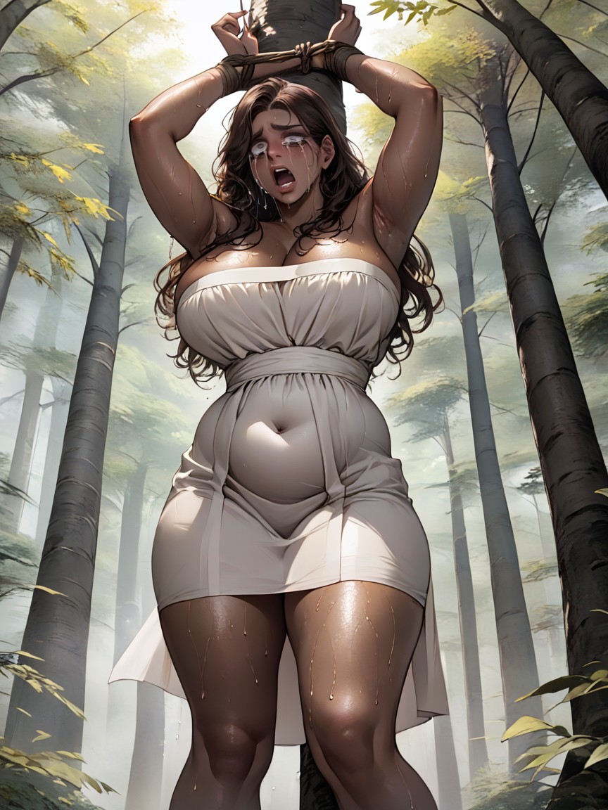 Forest, Crying, Arms Up AI Porn