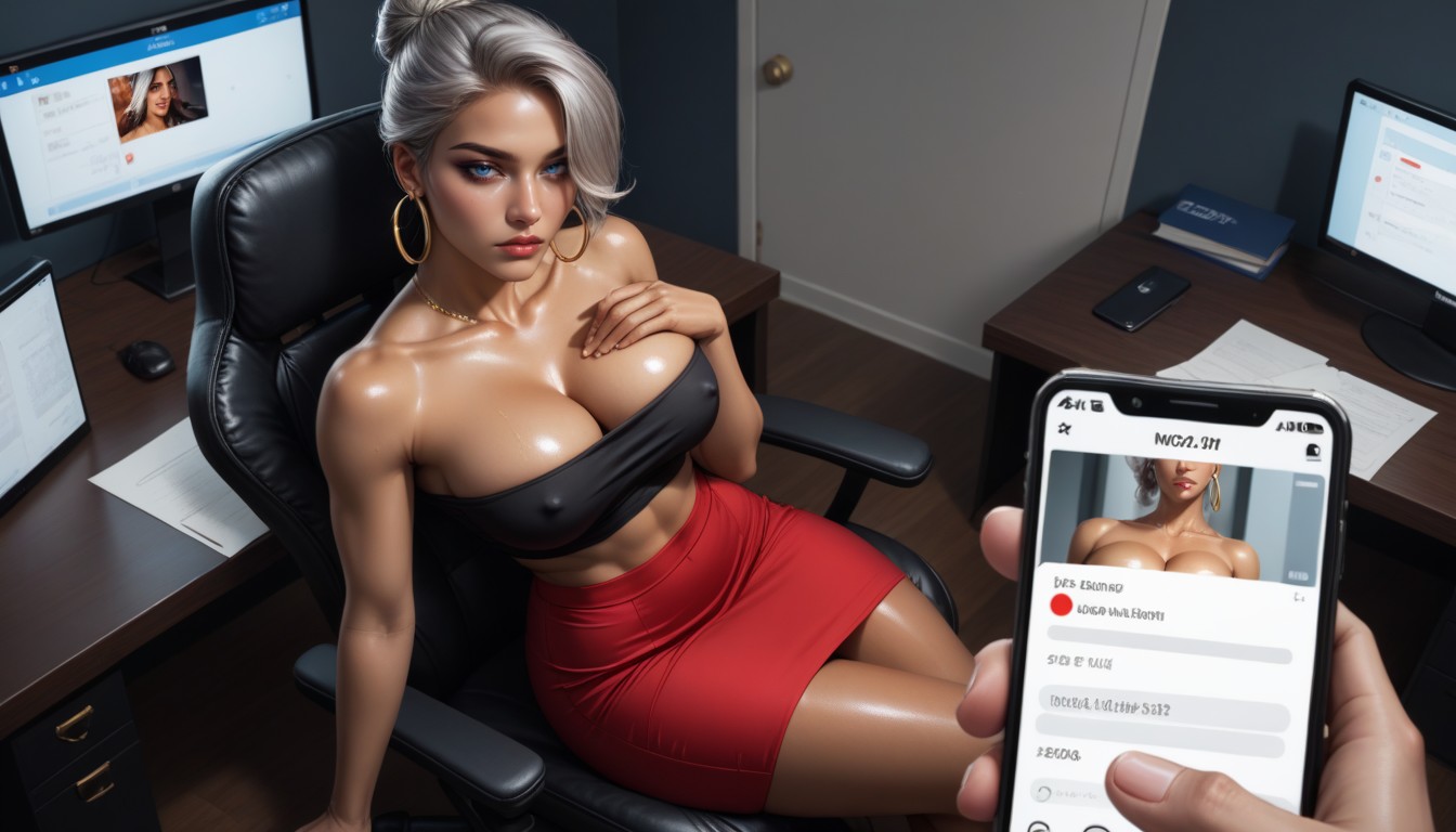 Noir, Oiled Skin, Night AI Porn