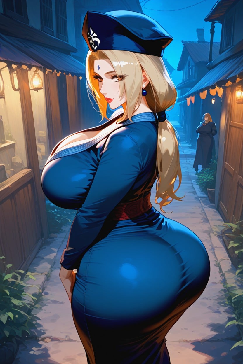 Highly Detailed, Poor Hat Of Lady, Massive Breasts MILF AI Porn