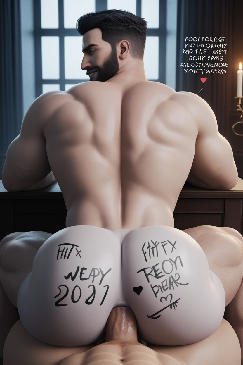 Body Writing, The Bottom Has Ghostly White Skin, Spooky AI Gay Porn