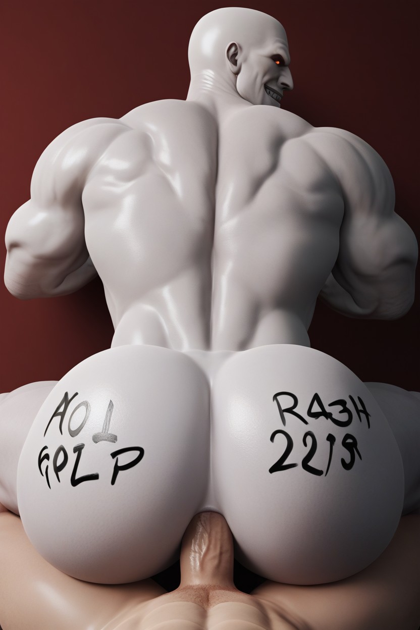 Body Writing On Ass Is The Sounds Of The Gay Top Fighting Not To Cum While The Bottom’s Anus Milks Him Relentlessly, Doggystyle, Rear View AI Gay Porn