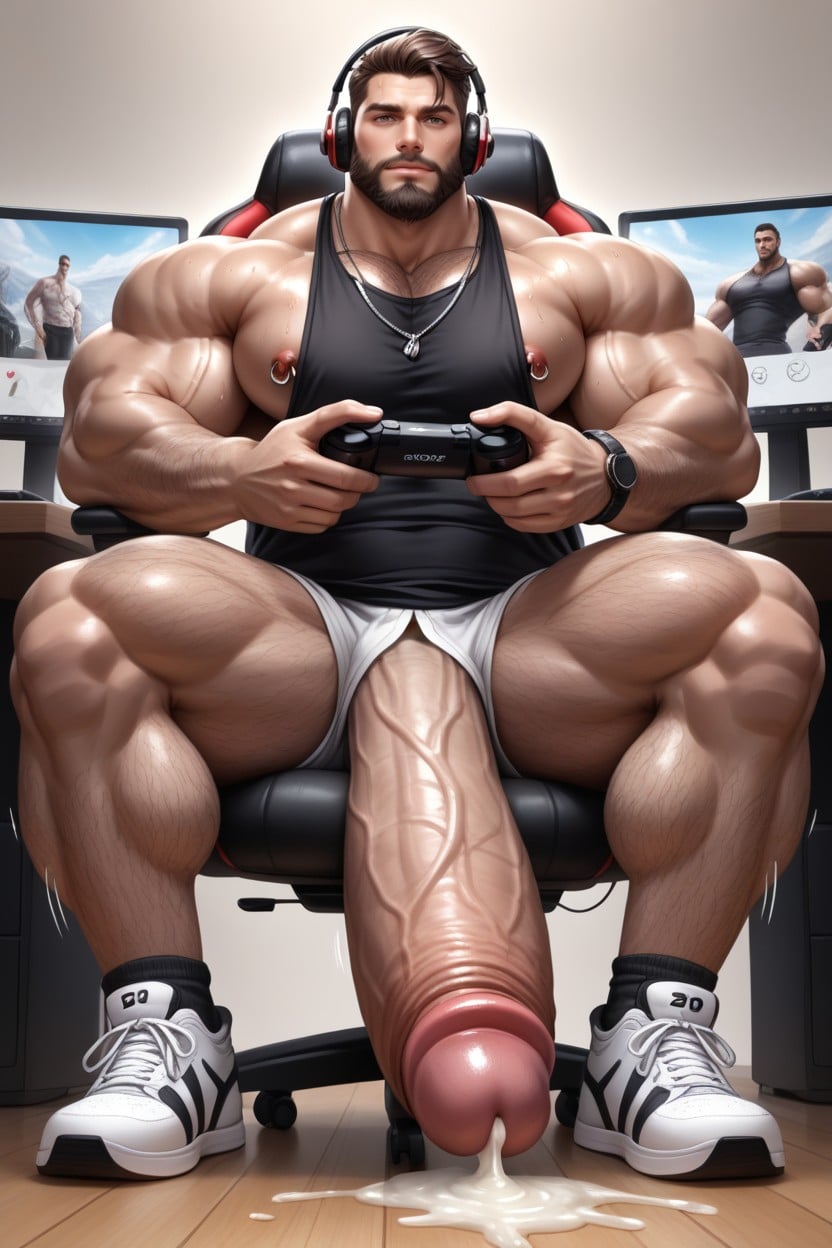 Sneakers, Oversized Hyper Gigantic Penis, Thick Body AI Gay Porn