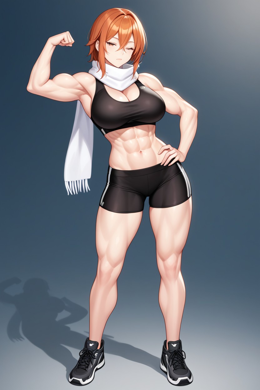 Headphones, Full Body, Brown Hair Hentai AI Porn