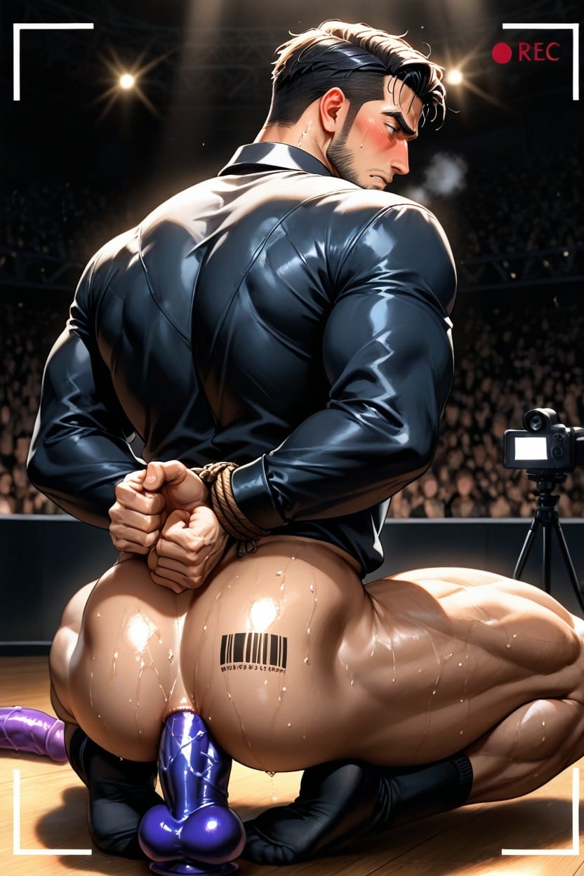 Collared, Fully Body, Moody Shadows AI Gay Porn