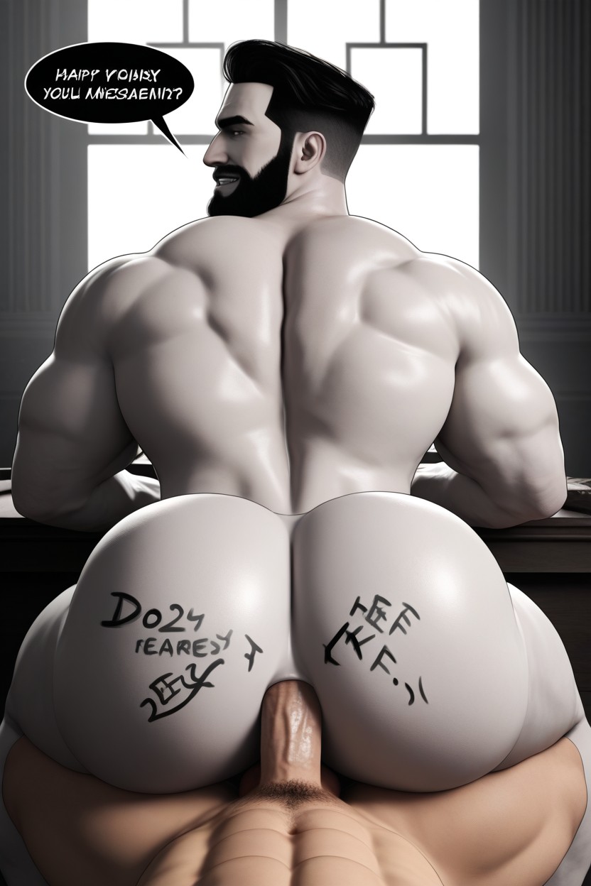 Bottom Is Powerful, Body Writing On Ass Is The Souls Inside Bottom’s Anus, Anal AI Gay Porn