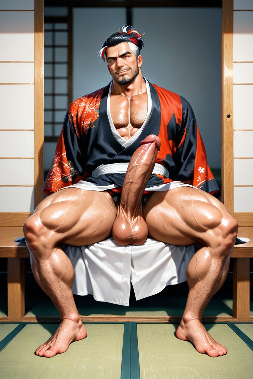 Hyperrealistic, Full Body, Pubic Hair AI Gay Porn