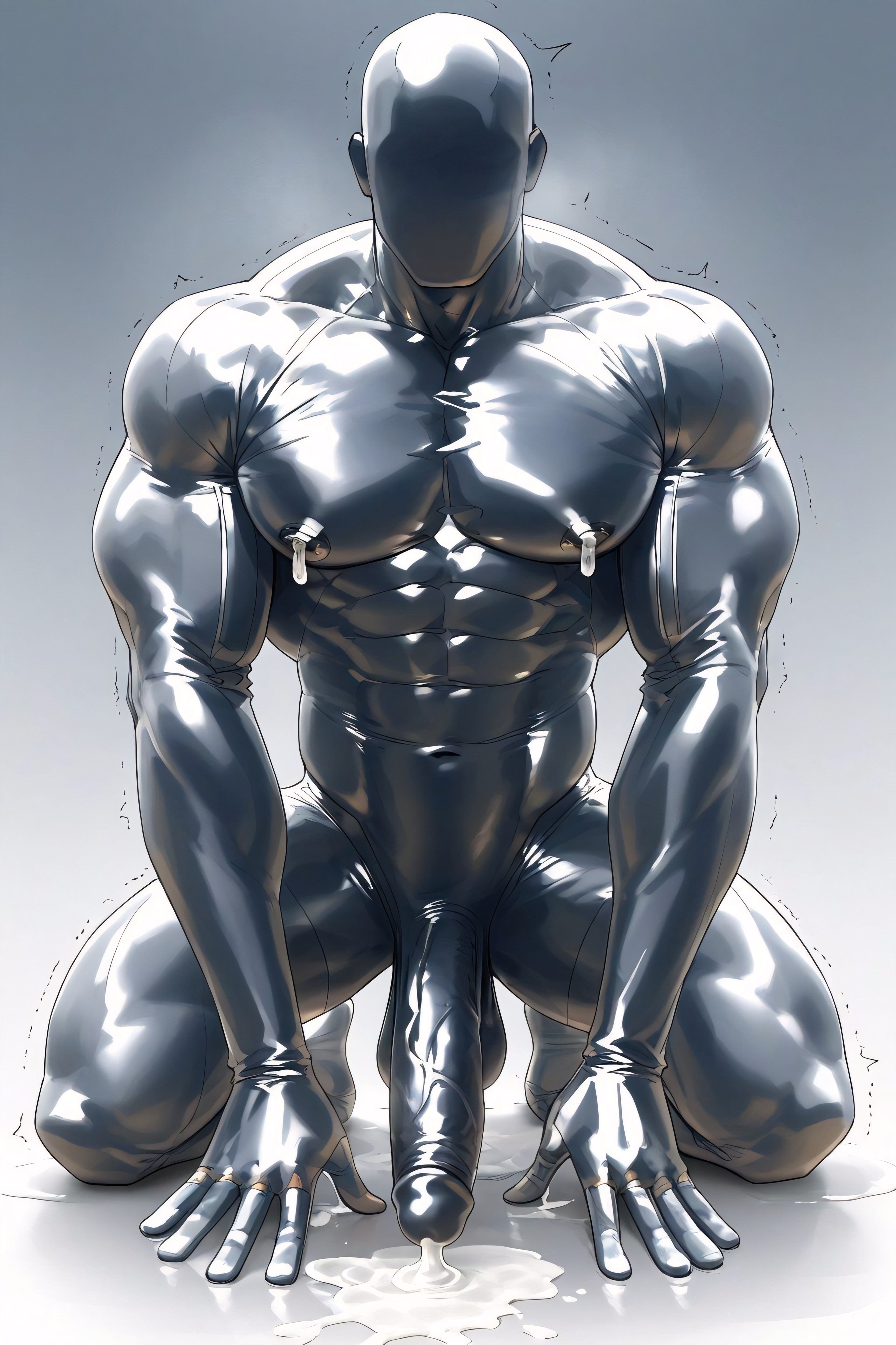 A, Faceless, Subtle Shimmer AI Gay Porn
