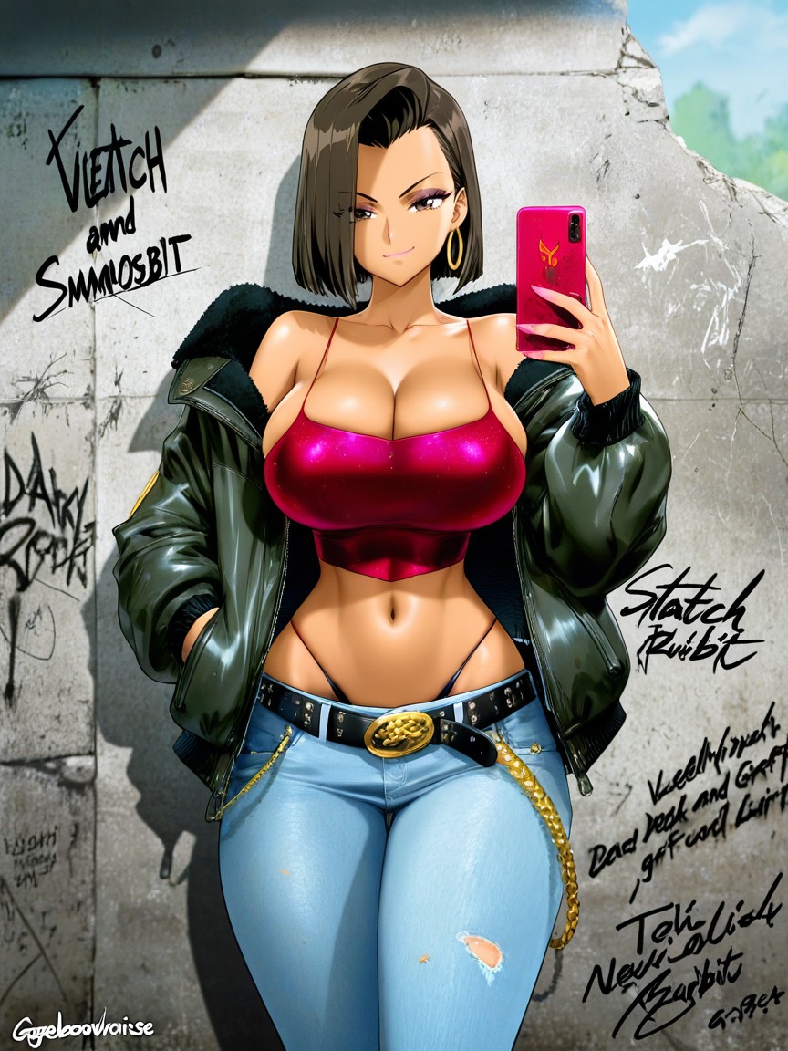 Stunning Dark Brown Eyes, Cinematic Lighting, Navel Exposed Hentai AI Porn
