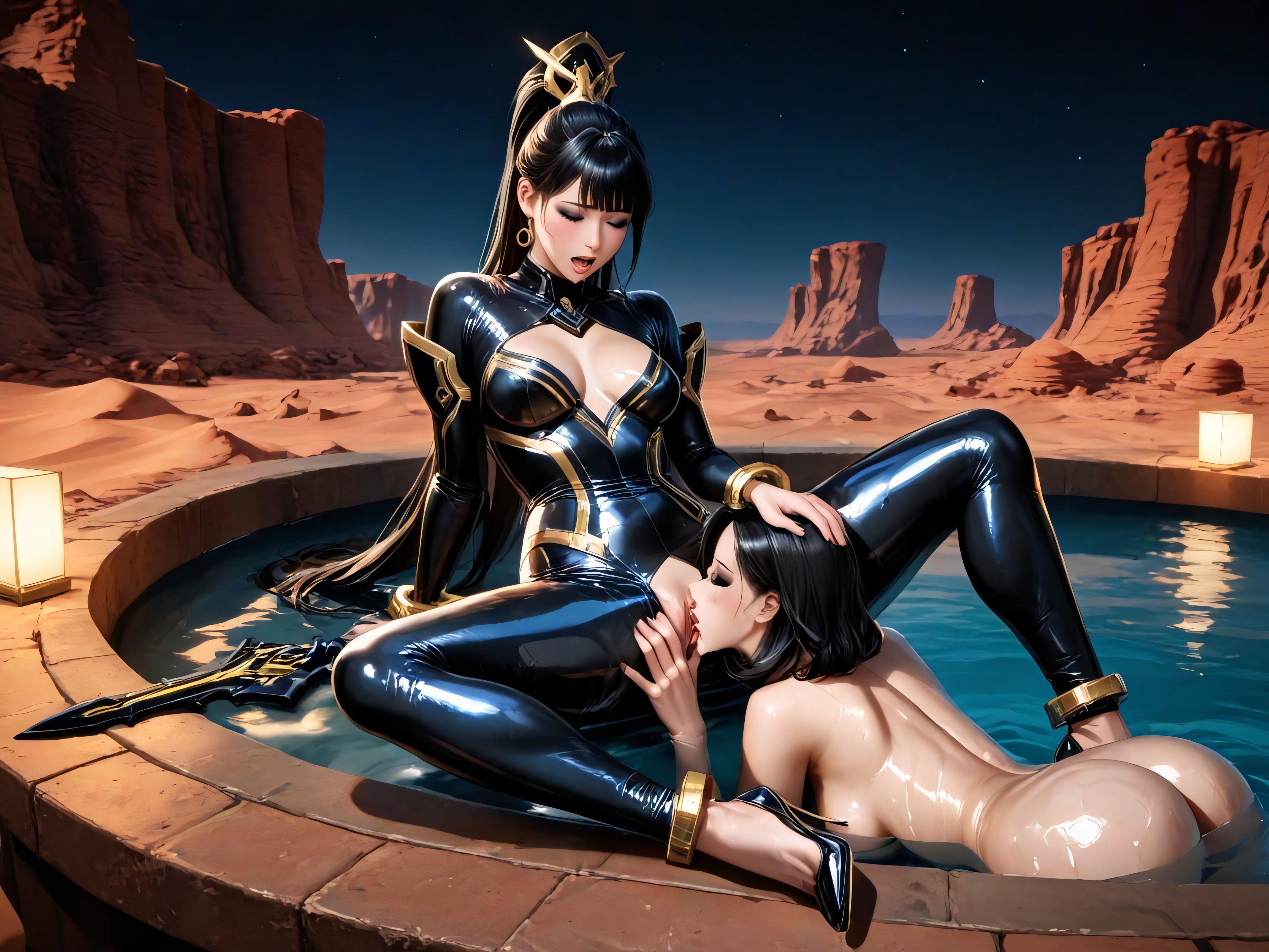 In Water, Moaning, In Heat Hentai AI Porn