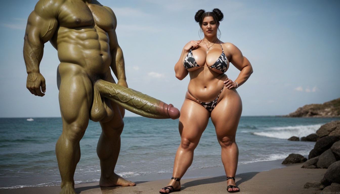 Biggest Cock, Detailed, Hulk AI Porn