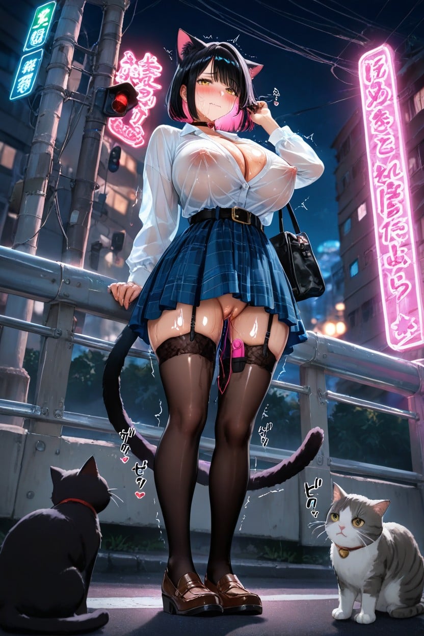 Japanese Sound Effects, Bag, Massive Breasts Hentai AI Porn