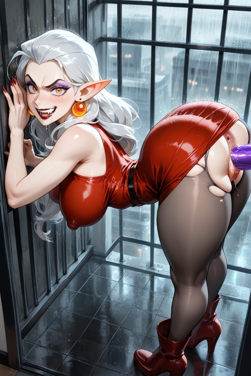 Show Teeth, Top Down, Golden Fang Hentai AI Porn