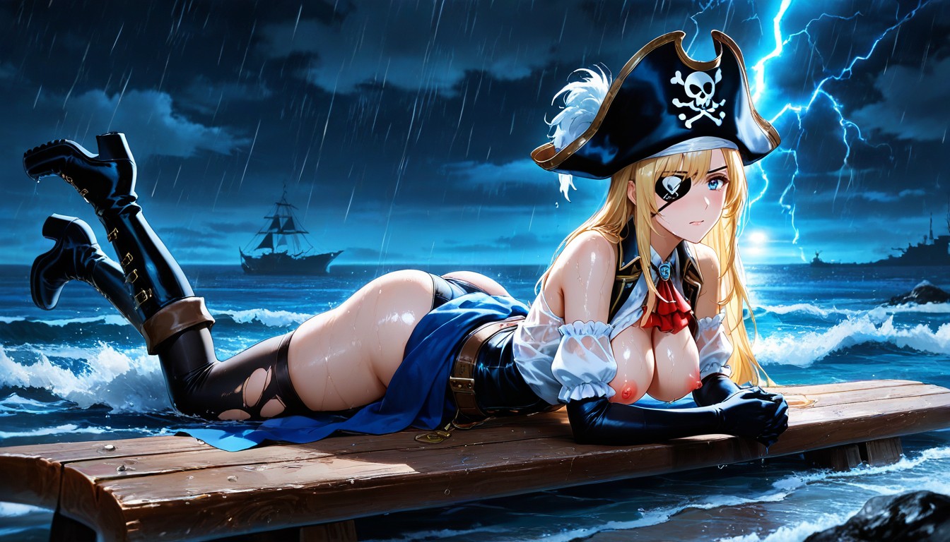Cloth Pants, Long Blond Hair, Skinny Hentai AI Porn