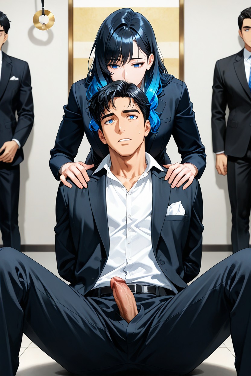 Groping, Short Length, Slightly Messy Hair AI Gay Porn