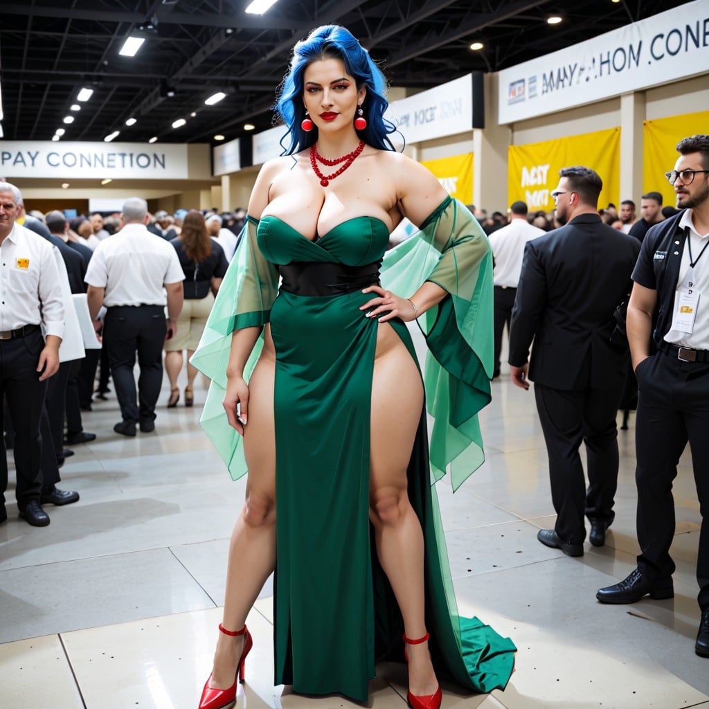 And Holding A Yellow Hoover Vacuum Cleaner, 30+, Various Vendor Booths Selling Comics AI Porn