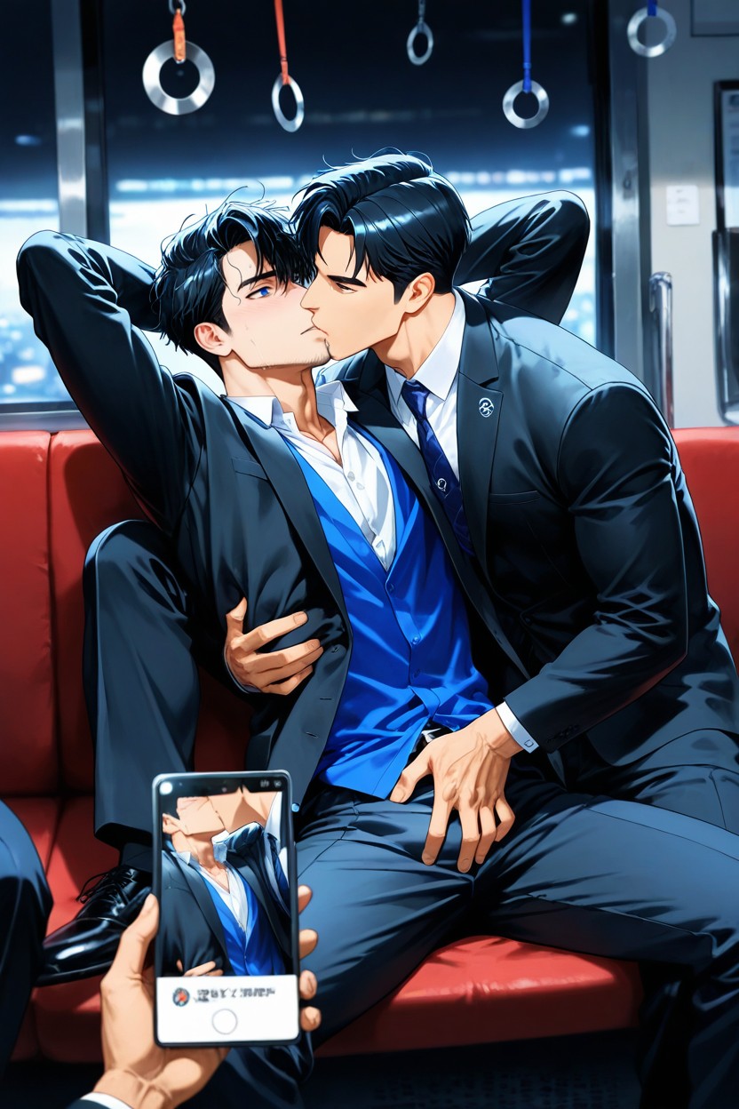 Groping From Behind, Groping, Kiss AI Gay Porn