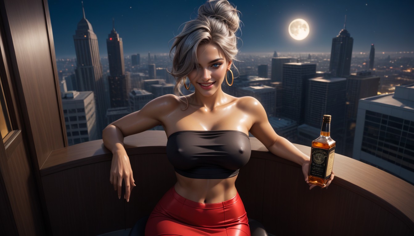 Ultra Detailed, Hair Bun, Latina AI Porn