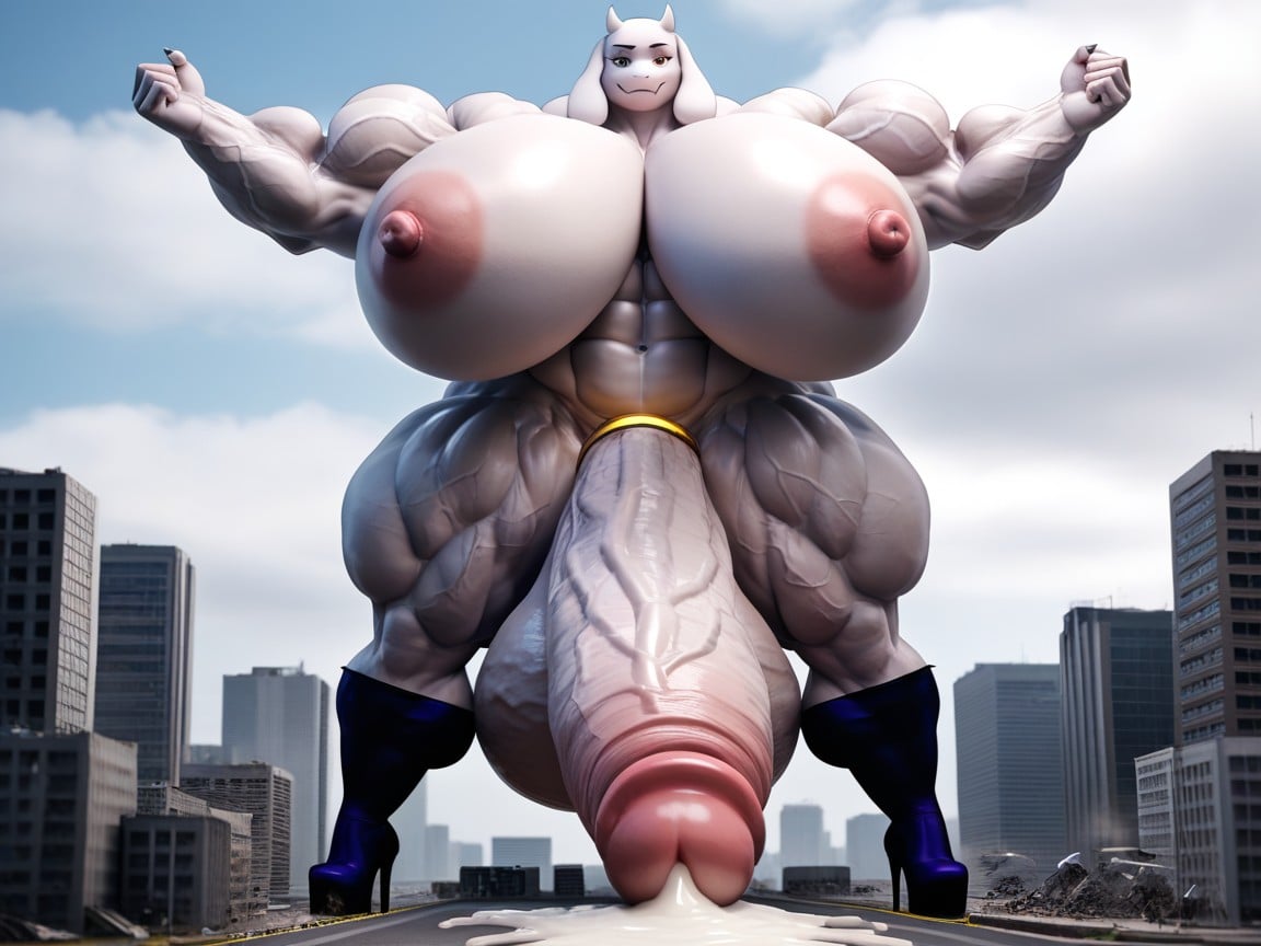Hyper Cock Futa, Expression Suffisante, Debout Porno IA Furry