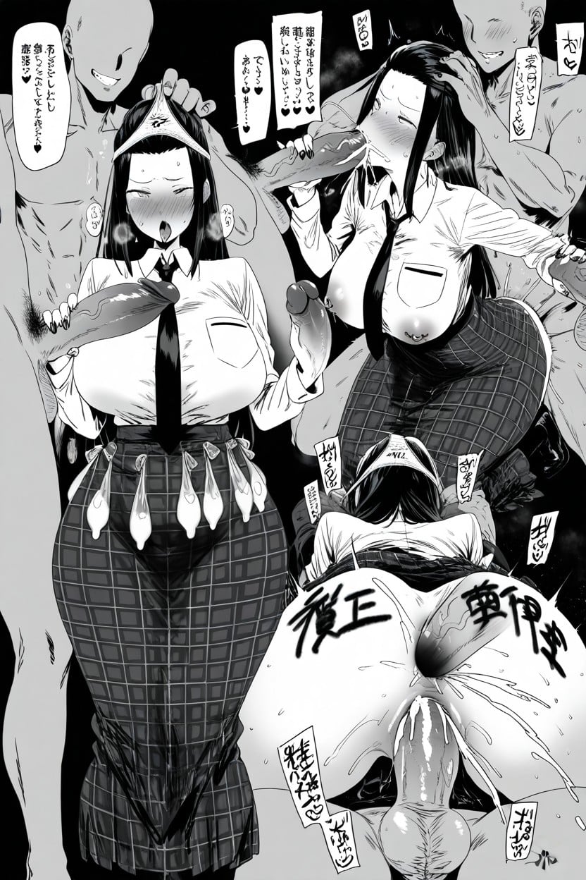 Pencil Drawing Style, Ahegao, 18+ Hentai AI Porn