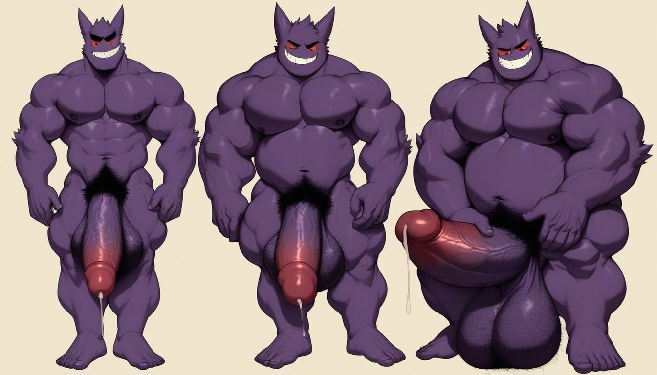 White Teeth, Hairy Balls, Long Dick AI Gay Porn