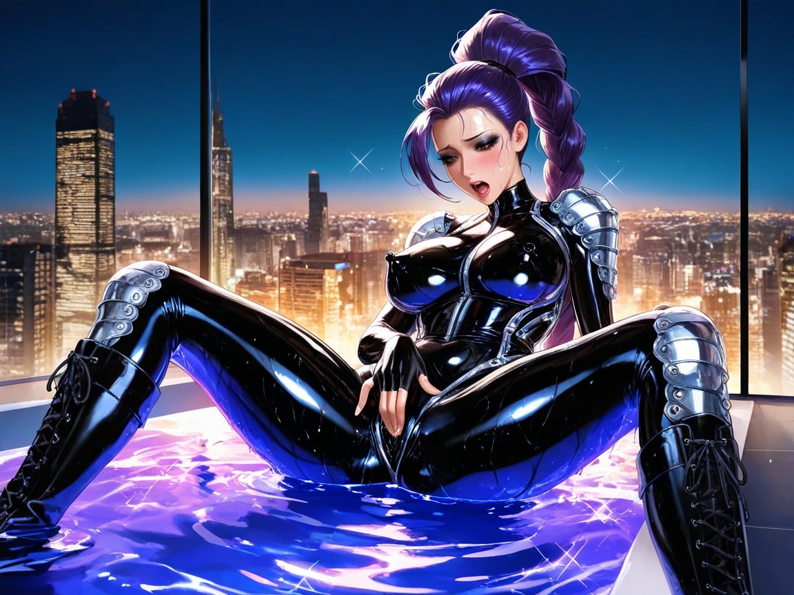 Black Eyeshadow, Erect Nipples, Cinematic Realism Hentai AI Porn