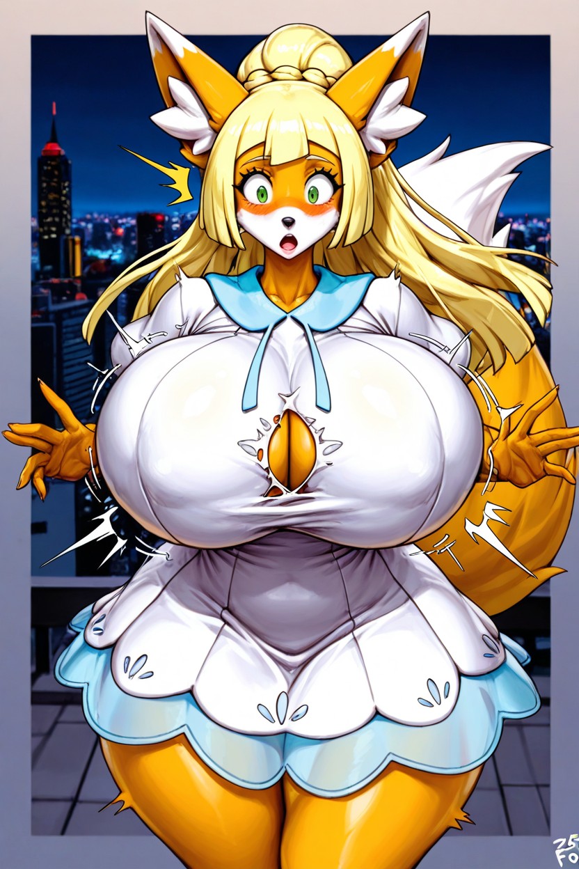 Massive Hyper Ass, Extremely Large Ass, Lillie Rapidly Transforming AI Porn