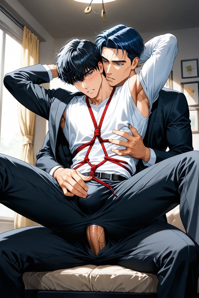 Large, Shibari, Groping AI Gay Porn