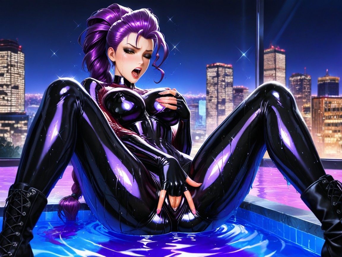 Erect Nipples, Wet Clothes, Warm Desaturated Colour Hentai AI Porn