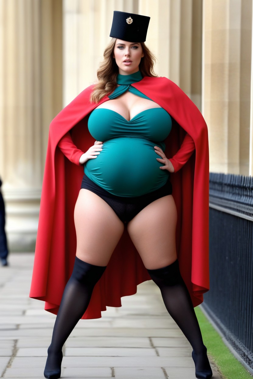 Cape, Pregnant, Lanky AI Porn
