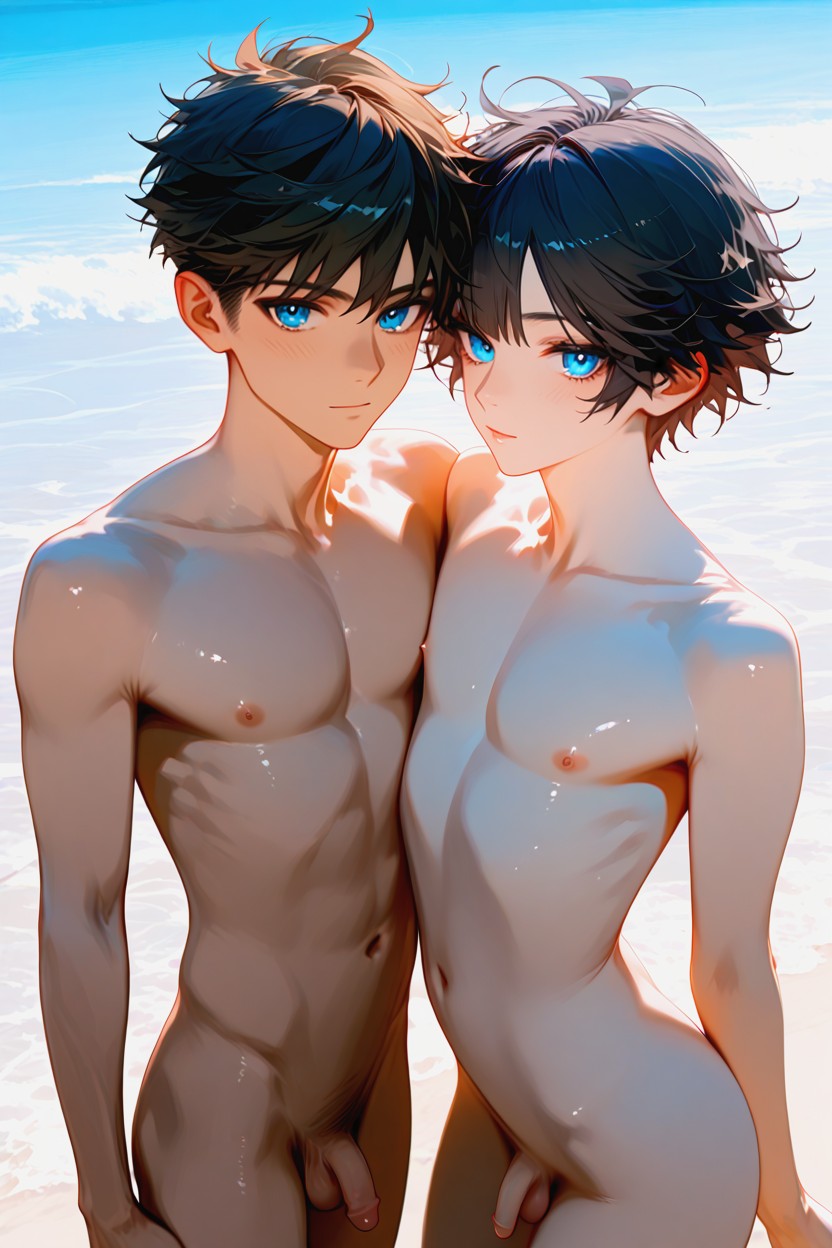 Waist, Soft Body, Pale Skin AI Gay Porn