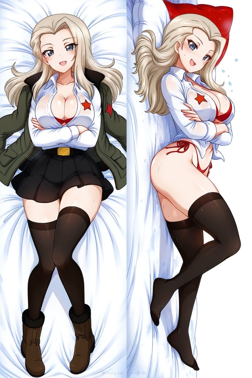 Ideal Body, Perfect Waist, Black Cotton Thighhighs Hentai AI Porn
