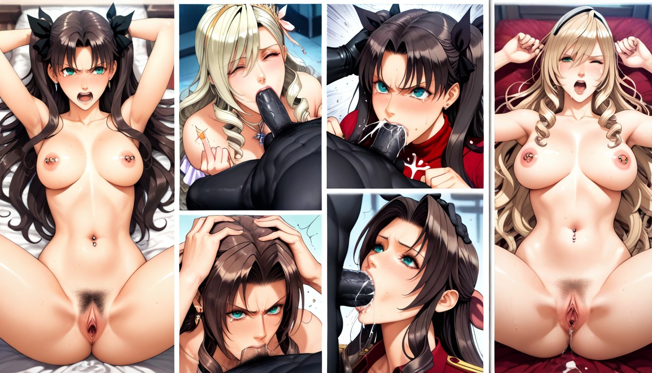 Sparkling Gemstone Earrings, Girls, Don't Close Eyelids Hentai AI Porn