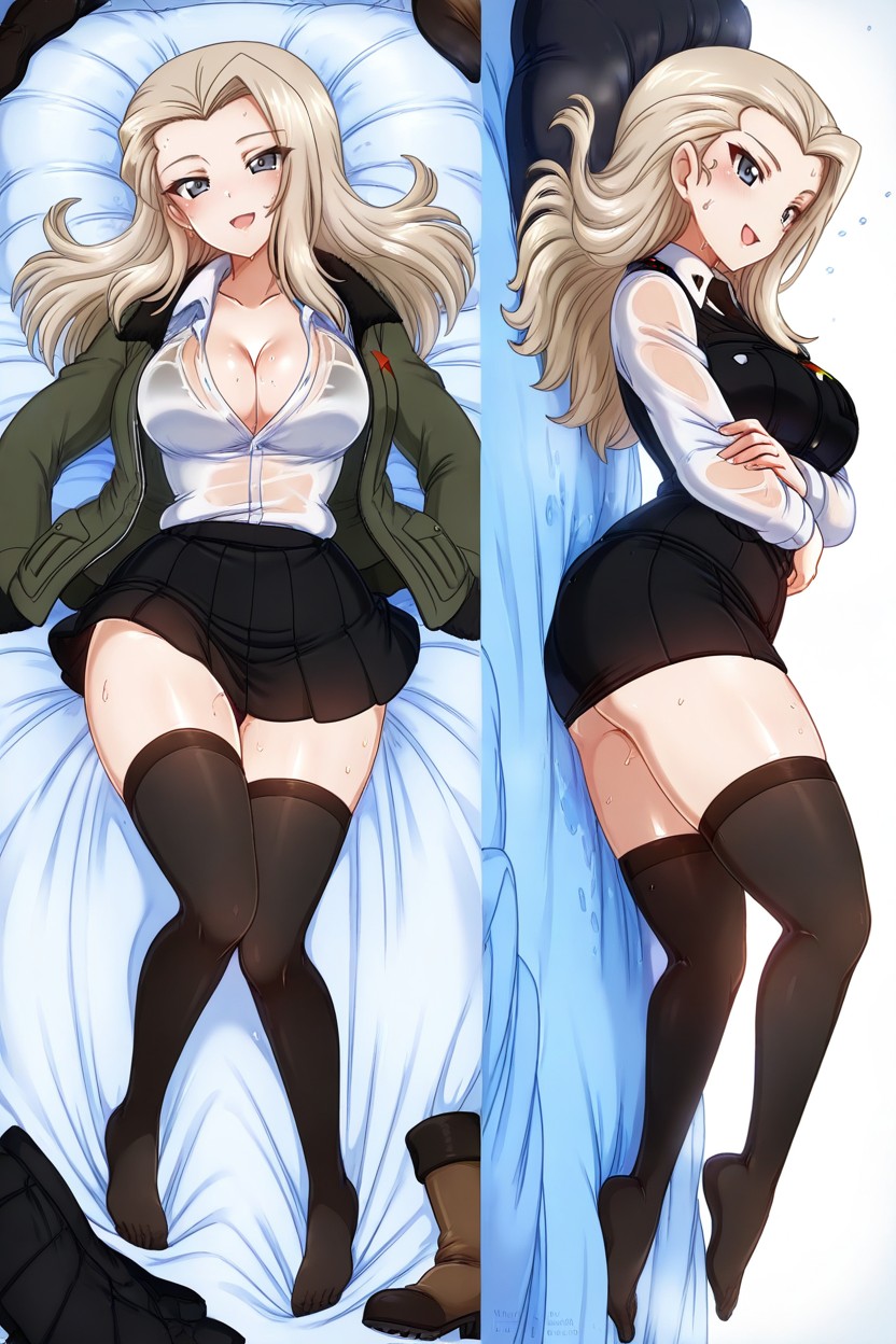 Merunyaa Style, Unbuttoned Green Jacket, 25+ Hentai AI Porn