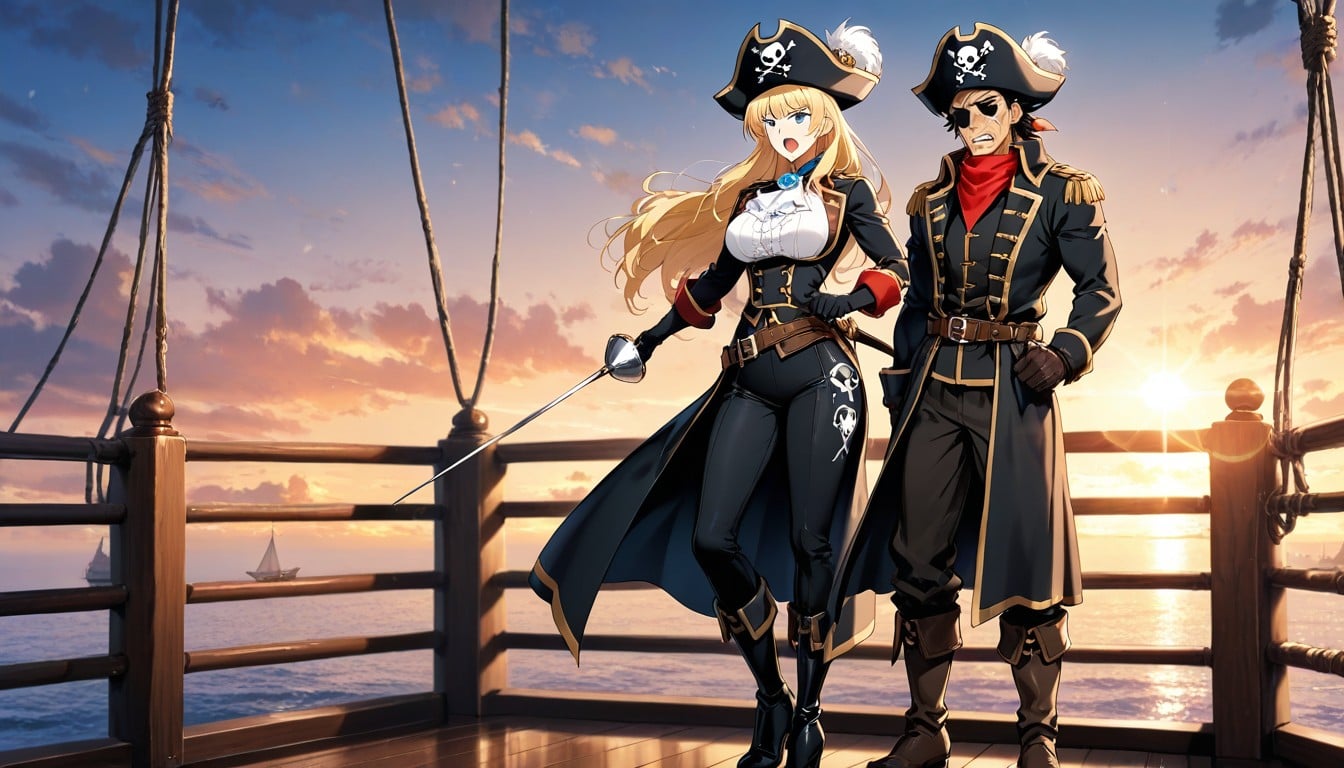 Cloth Pants, Pirates Outfit, Open Mouth Hentai AI Porn
