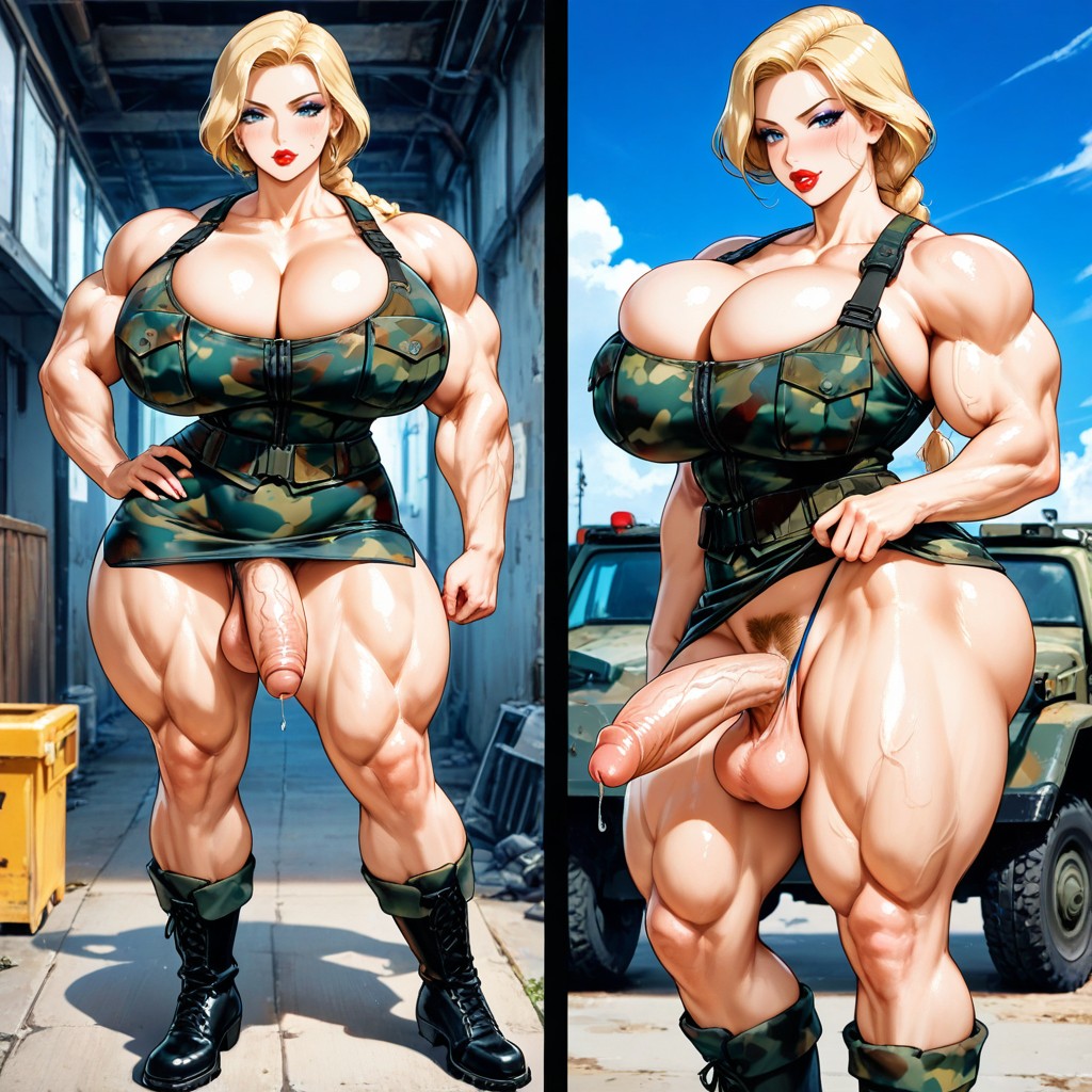 Erect Penis, Futanari, Big Biceps Hentai AI Porn