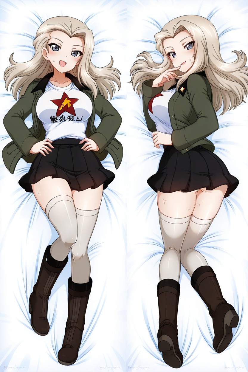 Lying On The Bed, Laying, Black Cotton Thighhighs Hentai AI Porn