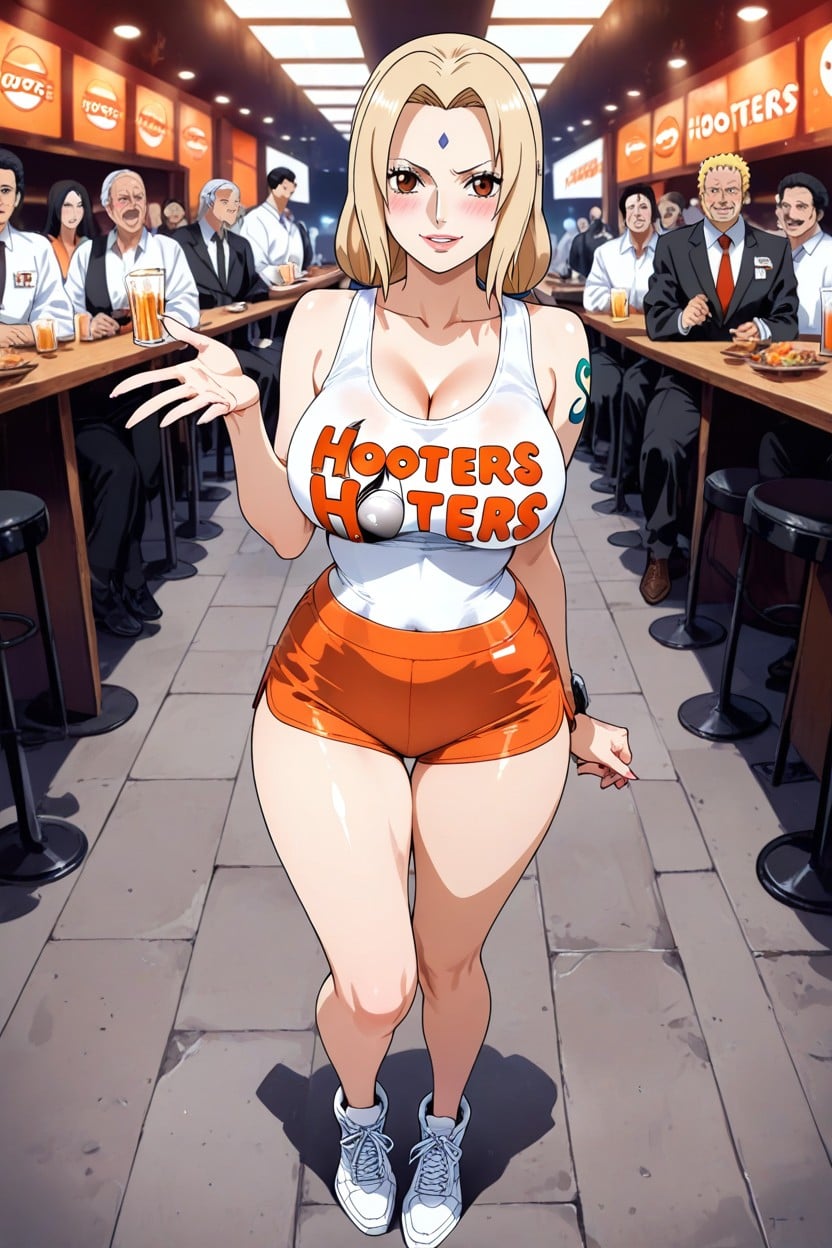 Dynamic Motion Lines, White Top, Full Body Hentai AI Porn