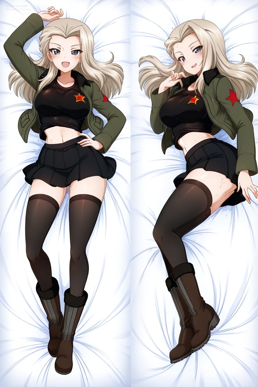 Skinny, Perfect Waist, Lying On The Bed Hentai AI Porn
