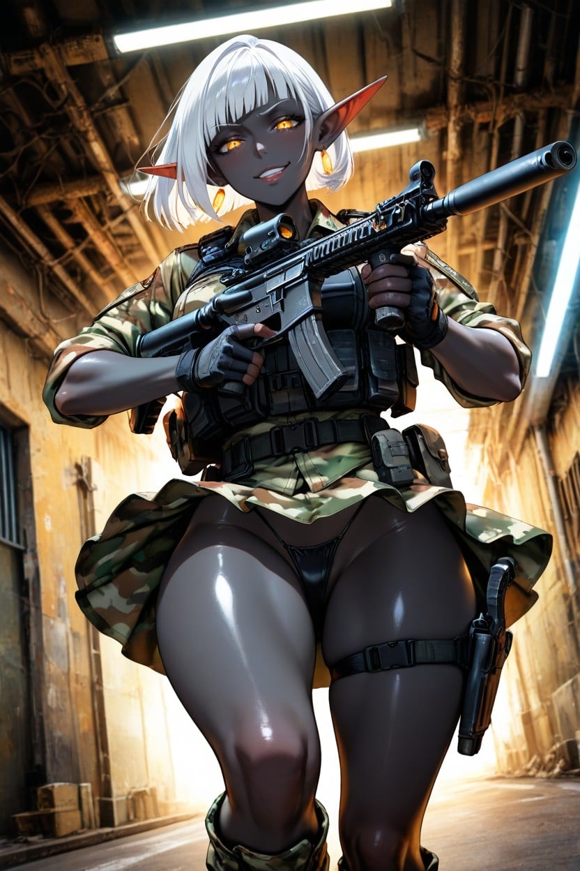 Immersive, Detailed Face, Long Elf Ears With Earrings Hentai AI Porn