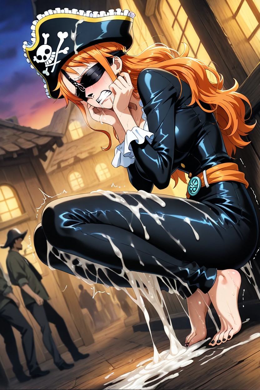 Nami Has Ginger Hair, Woman Trembling With Sexual Climax, 25+ Hentai AI Porn
