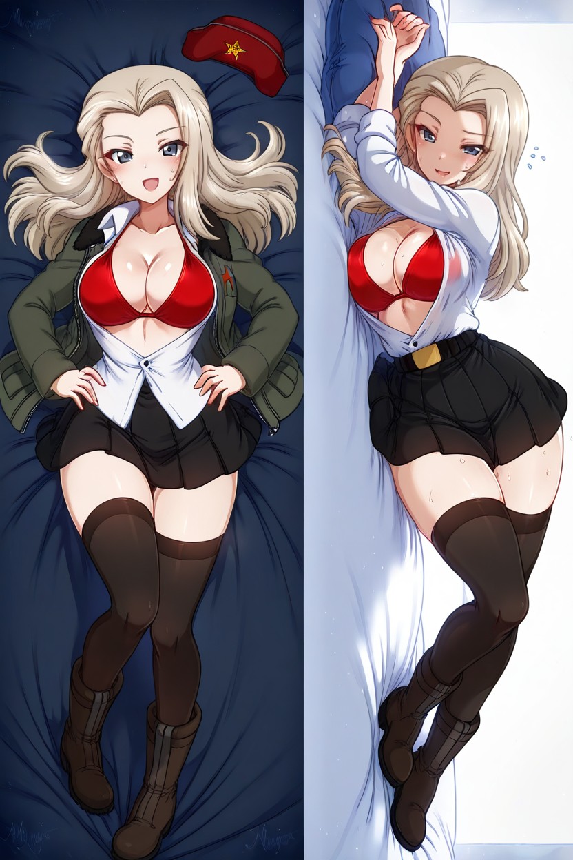 Side View, Looking At The Screen, Ideal Body Hentai AI Porn