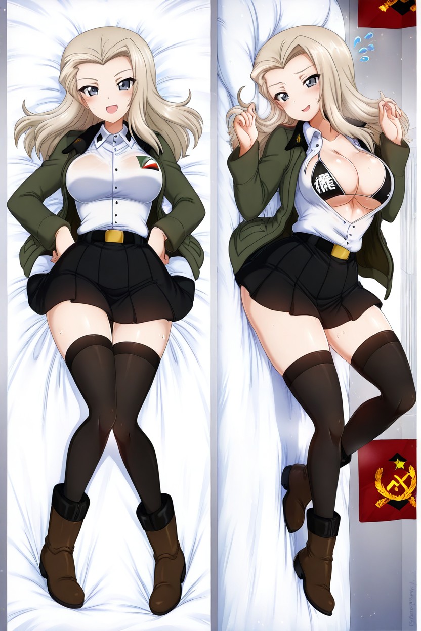 Lying On Her Side, Black Soviet Boots, ' Hentai AI Porn