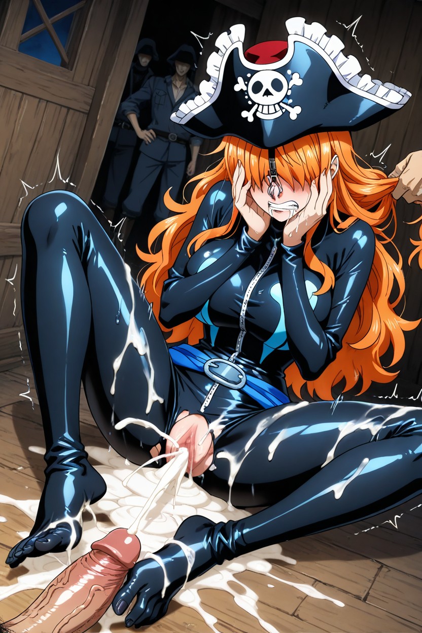 Pulling Hair, Torn Clothes, Excessive Cum Hentai AI Porn