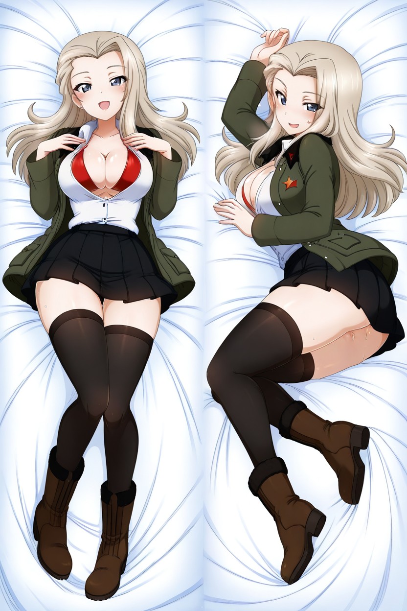 Ideal Body, Form Fitting Clothes, Laying Hentai AI Porn