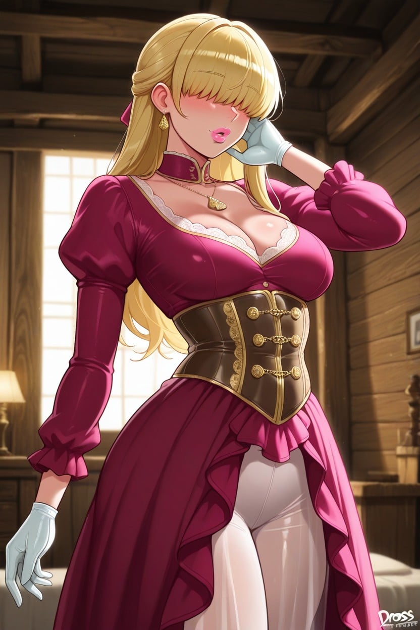 Standing, Caucasian Women, Hourglass Body Hentai AI Porn