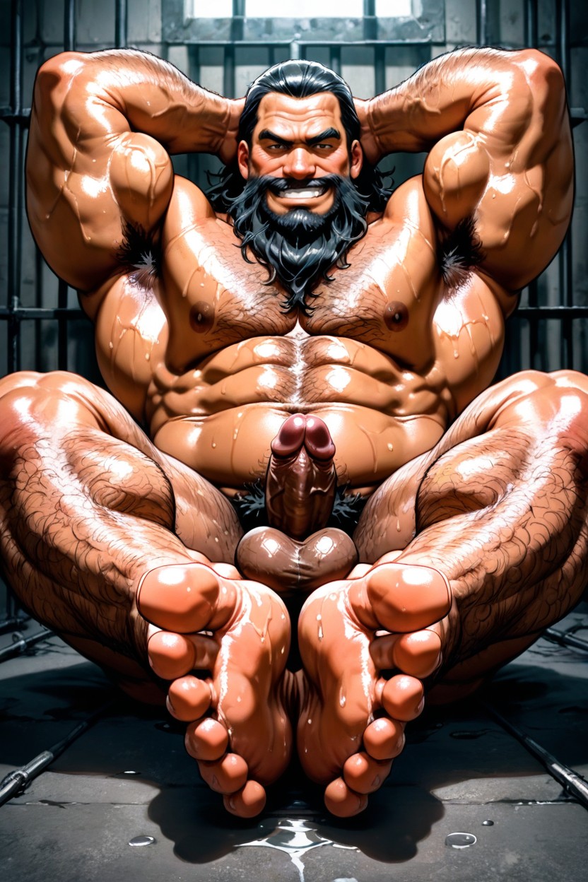 Overweight, Hyper Muscular Body, Huge Muscles AI Gay Porn