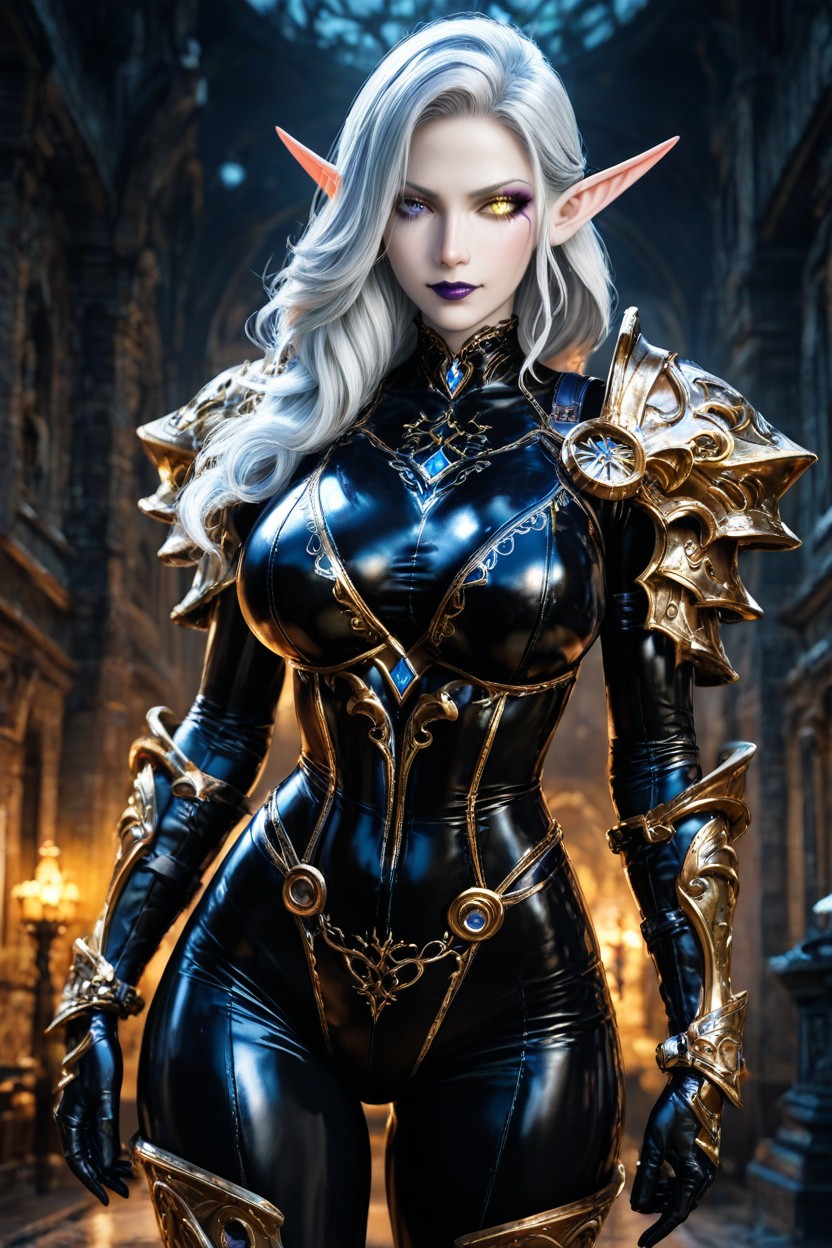 Cinematic Lighting, Fantasy Elf Woman, D Render Hentai AI Porn