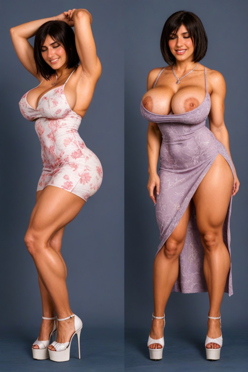 Exhausted Face, Side View, Erect Nipples AI Porn