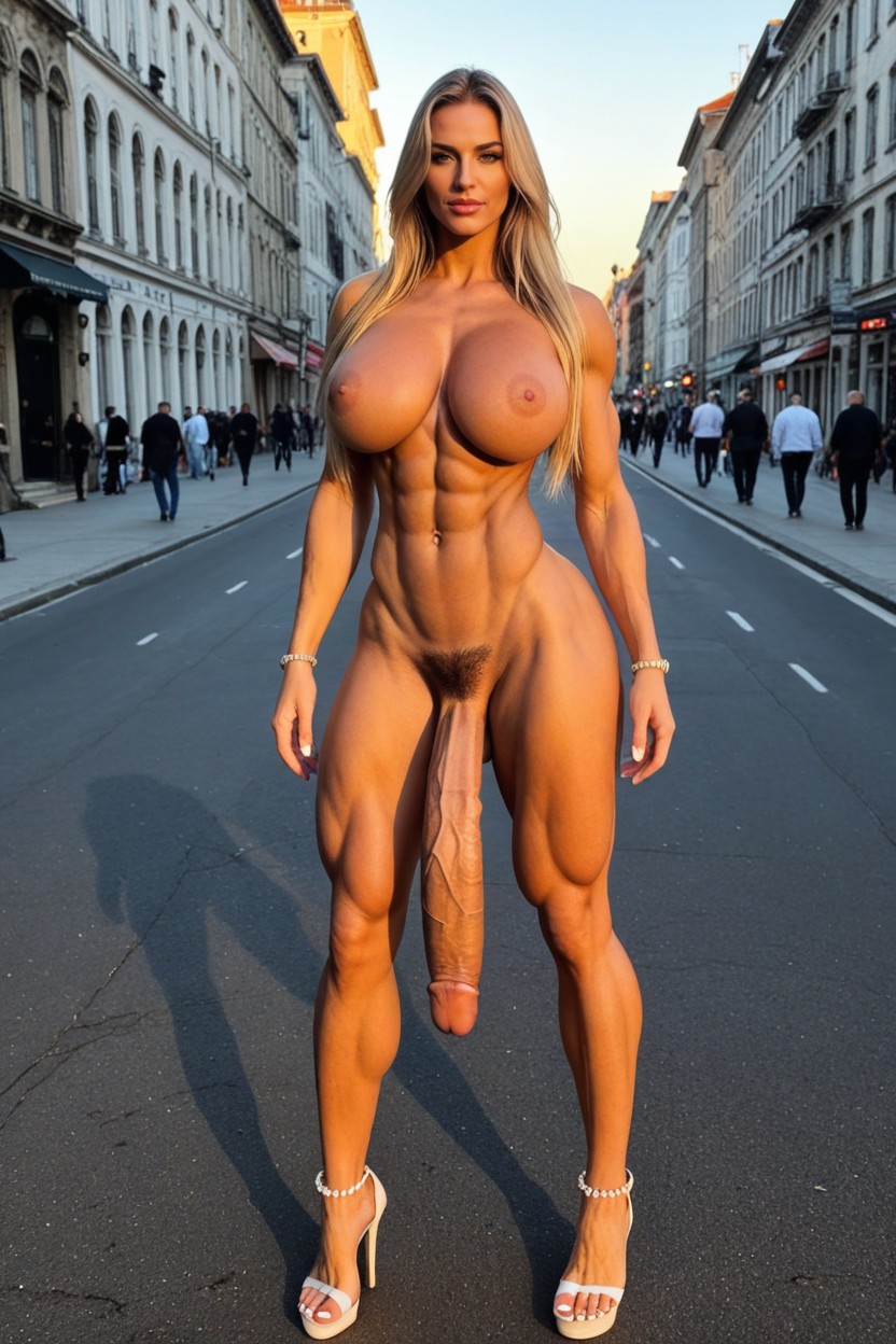 Ankle Bracelets, Full Body, Toned Muscles Porno IA transsexuelle